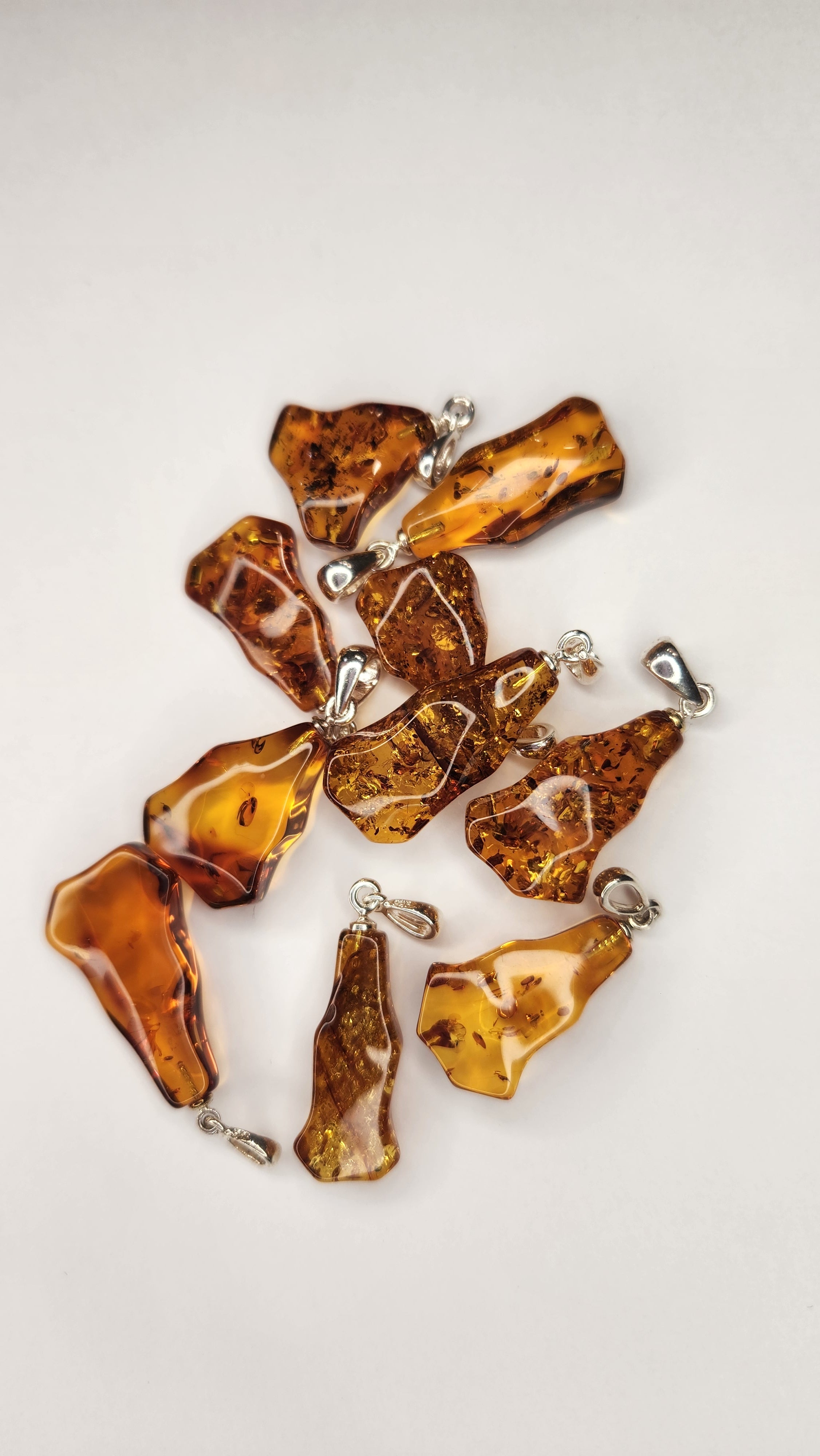 Amber Free Shape Small Pendant