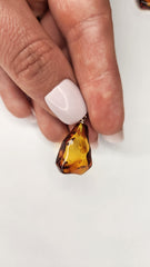 Amber Free Shape Small Pendant