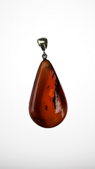 Baltic Amber and Stamped 925 Silver Teardrop M