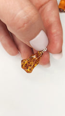 Amber Free Shape Small Pendant
